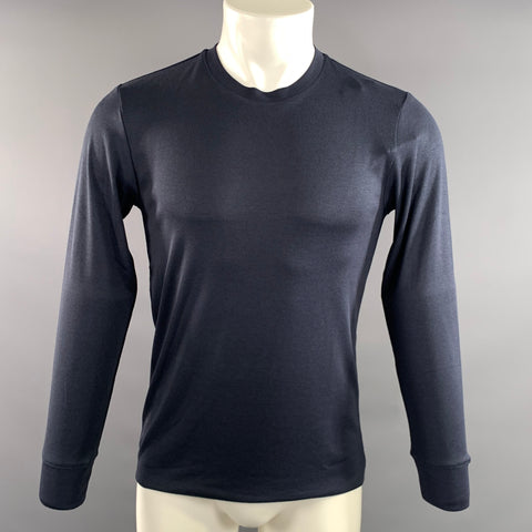 THEORY Size XS Navy Solid Modal Blend Crew Neck Pullover