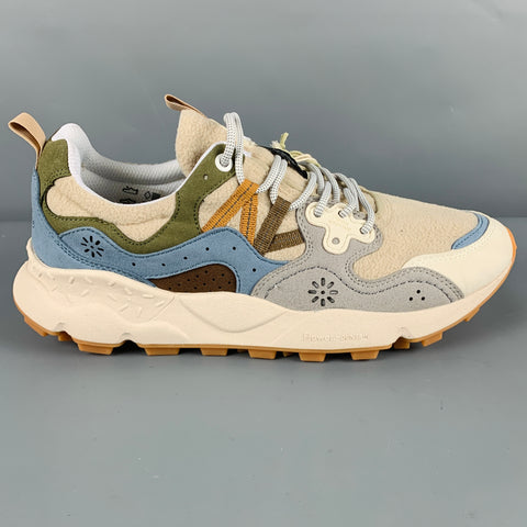 FLOWER MOUNTAIN Size 10 Multi Color Mixed Patterns Suede Sneakers