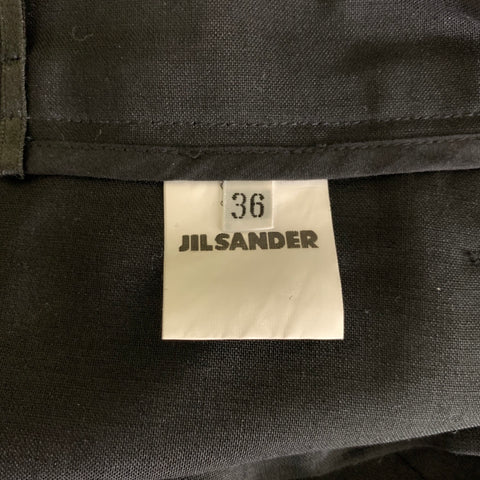 JIL SANDER Size 4 Black Wool  Mohair Trouser Cut Casual Pants