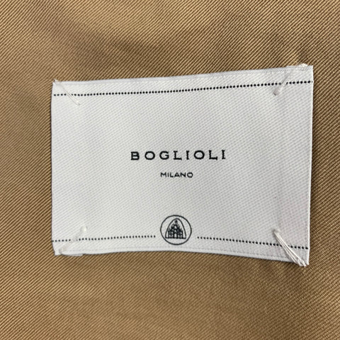 BOGLIOLI Size 44 Beige Wool Cotton Single Breasted Sport Coat
