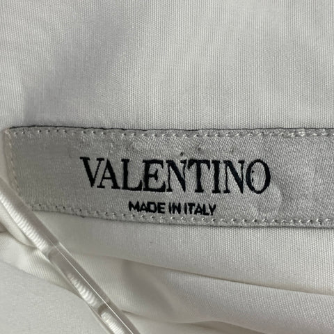 Chemise VALENTINO Taille S Blanche Coton Patte de boutonnage cachée Manches longues