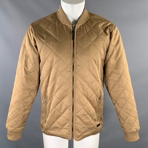 Veste style aviateur matelassée en polyester marron CIVIL SOCIETY, taille M