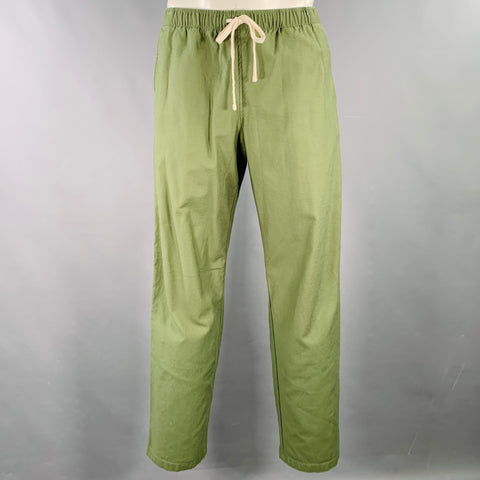 BATTENWEAR Size L Olive Cotton Drawstring Waistband Casual Pants