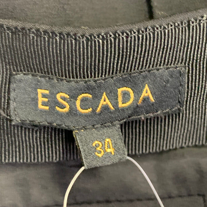 ESCADA Size 4 Black Polyamide Blend Tapered Side Zipper Dress Pants