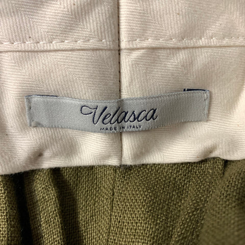 VELASCA Size 36 Green Olive Pleated Pants