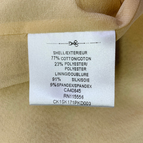 PORTS 1961 Size L Gold Cotton Blend Knit Short Sleeve Dress