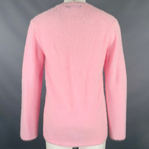 COMME des GARCONS HOMME PLUS 2022 Size M Pink Wool Mohair Crew Neck Sweater