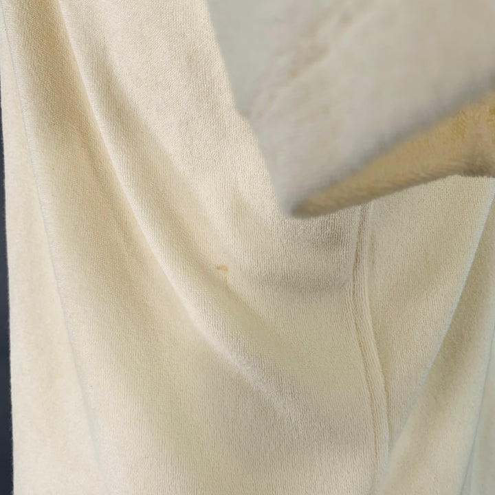 RAG & BONE Size M Beige Navy Contrast Stitch Cotton Blend Terry Short Sleeve Shirt