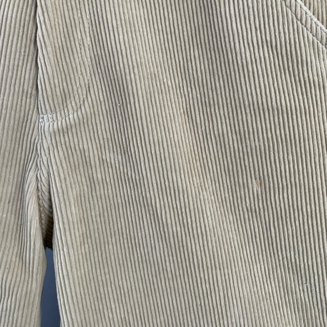 HAIDER ACKERMANN Size M Khaki Corduroy Cotton Blend Cropped Casual Pants