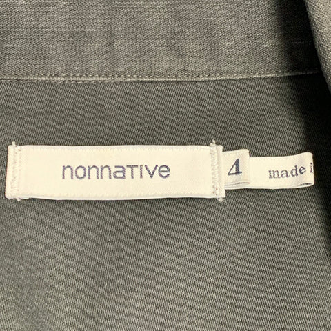 NONNATIVE Size XL Grey Charcoal Cotton Two Pockets Long Sleeve Shirt