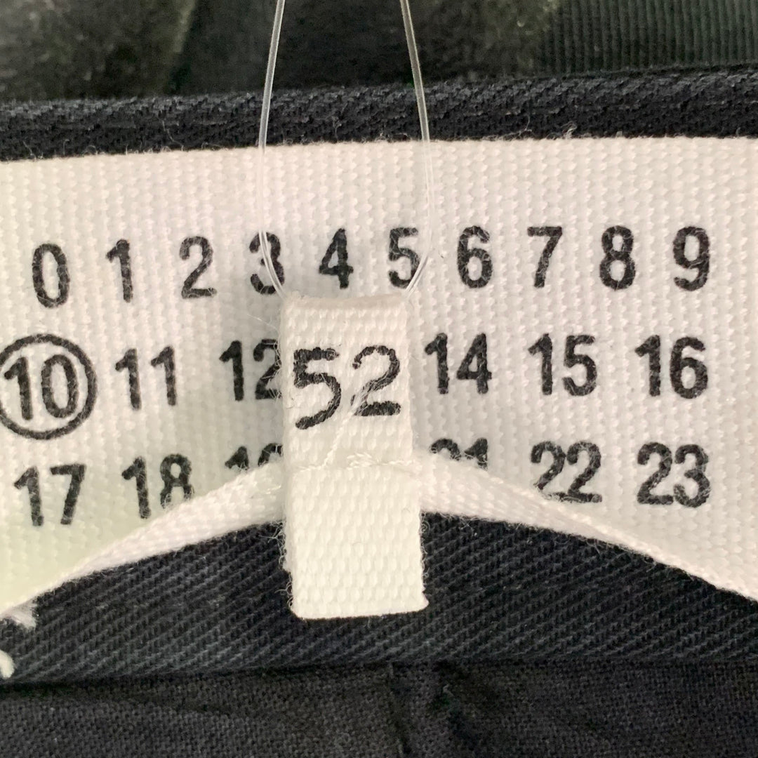 MAISON MARTIN MARGIELA Size 36 Black Cotton Twill Flat Front Button Fly Dress Pants