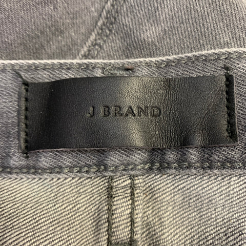 J BRAND Size 31 Tyler Grey Cotton Blend Tapered Slim Five Pockets Jeans