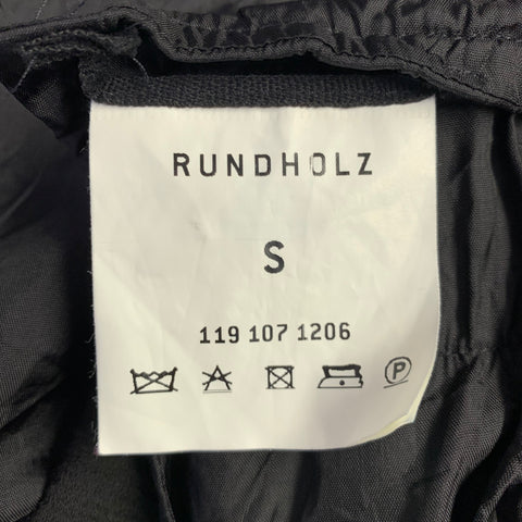 RUNDHOLZ Size S Black Charcoal Viscose Stripe Shirt Dress