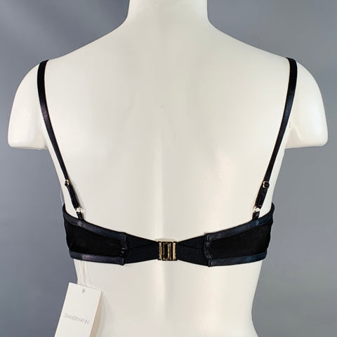ZIMMERMANN Taille 0 Robe-top bralette noire en mélange de viscose à tissus mélangés