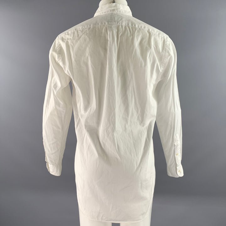 RALPH LAUREN Size S White Cotton Button Down Long Sleeve Shirt