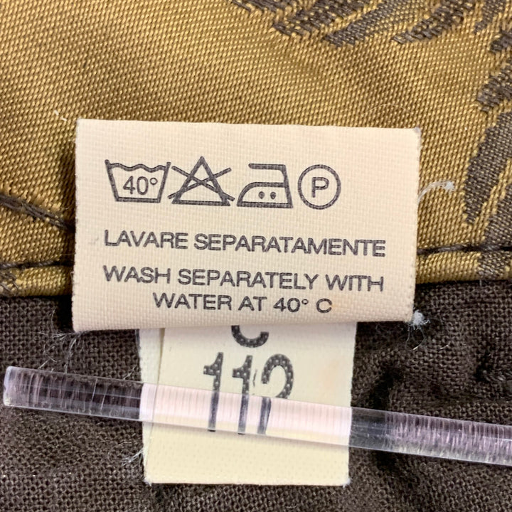 ETRO Size 32 Grey Taupe Stripe Polyester Cotton Zip Pockets Casual Pants