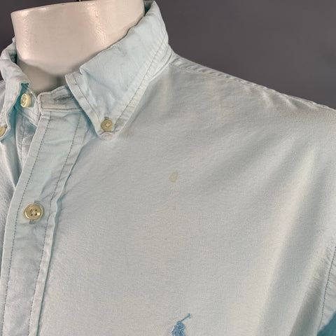 POLO by RALPH LAUREN Size XL Light Blue Cotton Classic Fit Long Sleeve Shirt