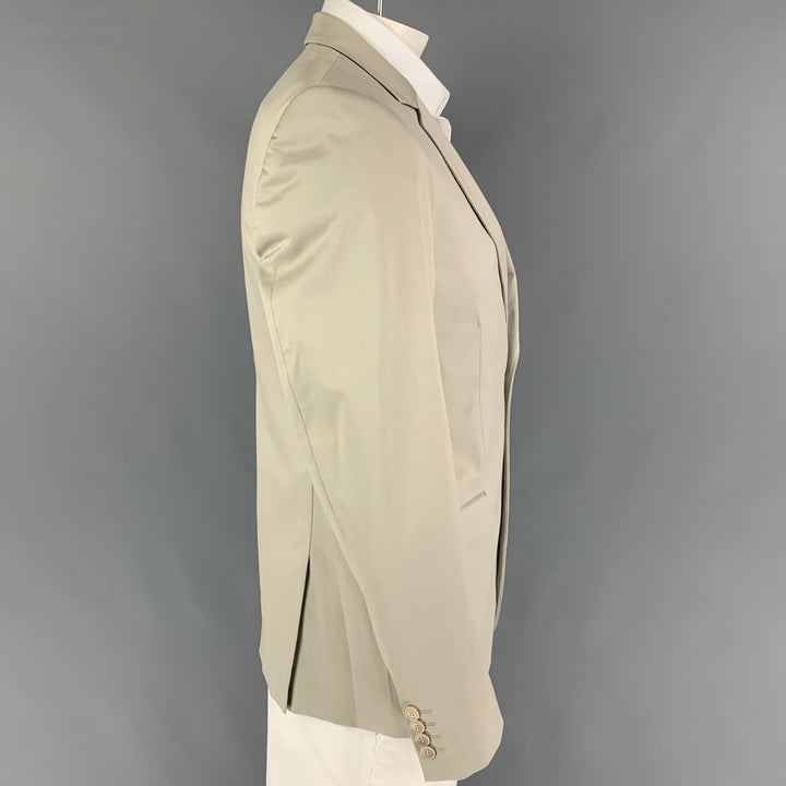 CALVIN KLEIN COLLECTION Size 40 Khaki Cotton Sport Coat