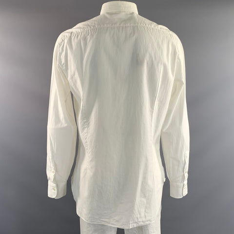 BARBA NAPOLI Size L White Button Up Long Sleeve Shirt
