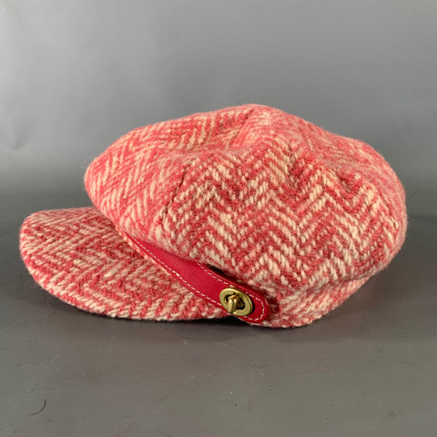 COACH Pink Cream Tweed Wool Blend Hats