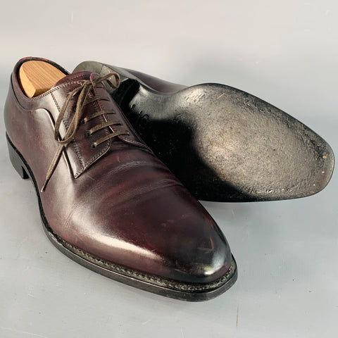 DIOR HOMME Size 10 Brown Leather Derby Lace-Up Shoes