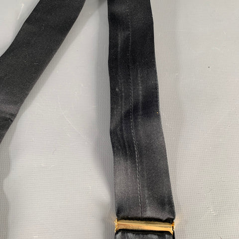 VINTAGE Black Gold Canvas Suspenders