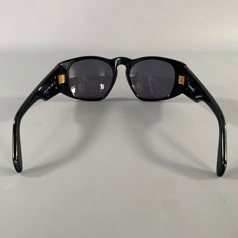 CHANEL Black Acetate Sunglasses