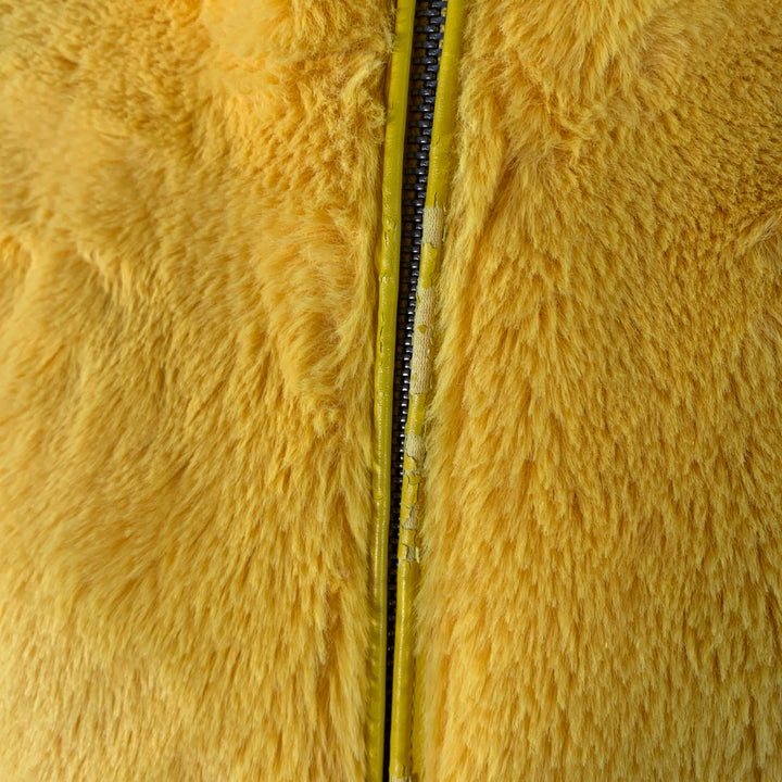 JOYRICH Size S Yellow Textured Polyester Hooded Jacket