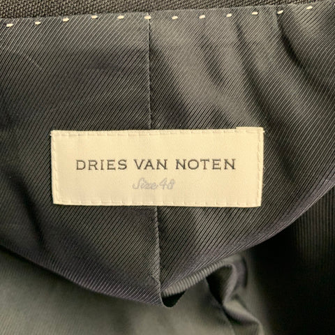 DRIES VAN NOTEN Size 38 Black Multi-Color Sequined Wool Blend Sport Coat
