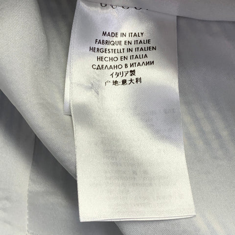 GUCCI Size XS White Light Blue Seersucker Cotton Stripe Single Breasted Suit