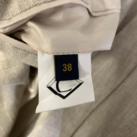 CATHCART LONDON Chest Size 38 Cream Linen Double Breasted 30 36 Suit