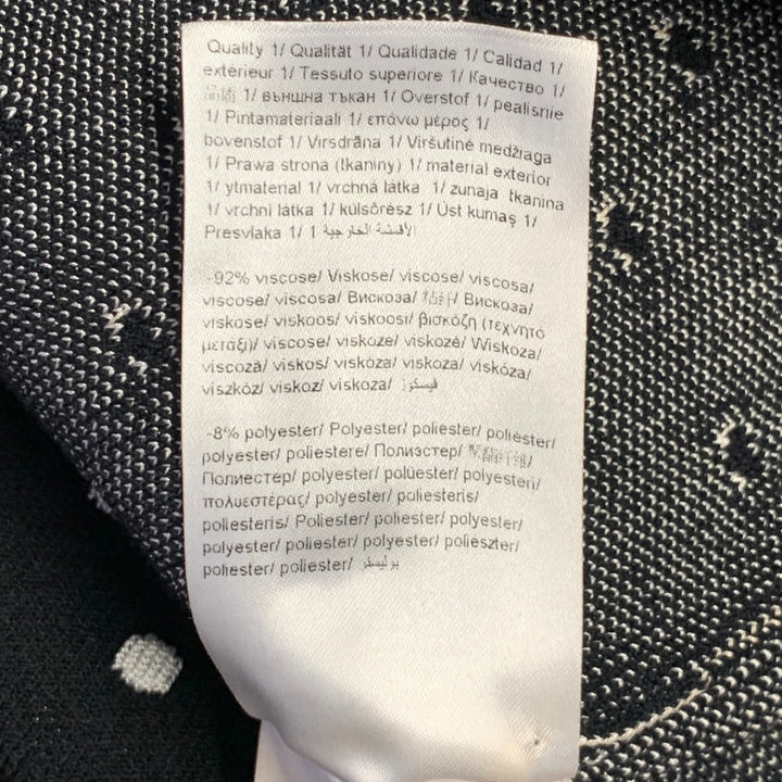 ESCADA Size M Black White Viscose Blend Polka Dot Pencil Midi Skirt