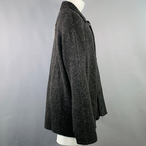 OUR LEGACY Size M Grey Charcoal Knit Acrylic Wool Oversized Cardigan