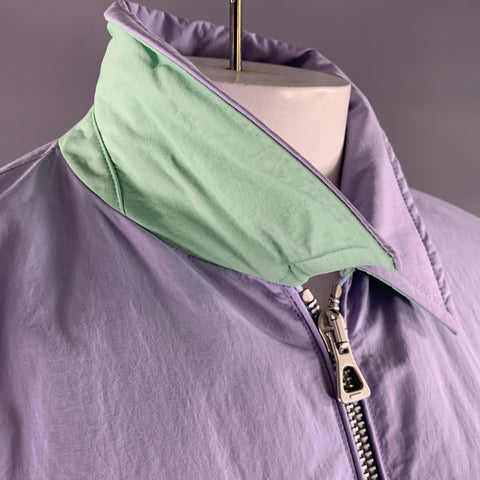 GUCCI Size 48 Purple Dans Le Vert Wool Polyamide Jacket