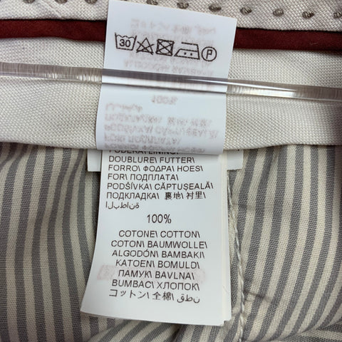 BRUNELLO CUCINELLI Size 36 Beige Stone Cotton Blend Flat Front Casual Pants