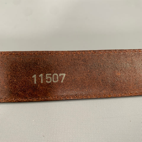 ONYX Size 38 Brown Studded Leather Belt