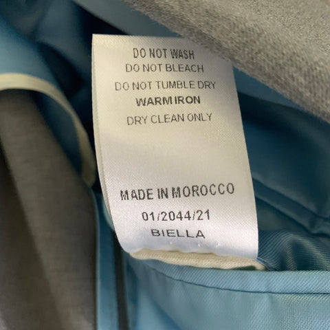 REISS Chest Size 40 Grey Wool Peak Lapel 36 32 Suit
