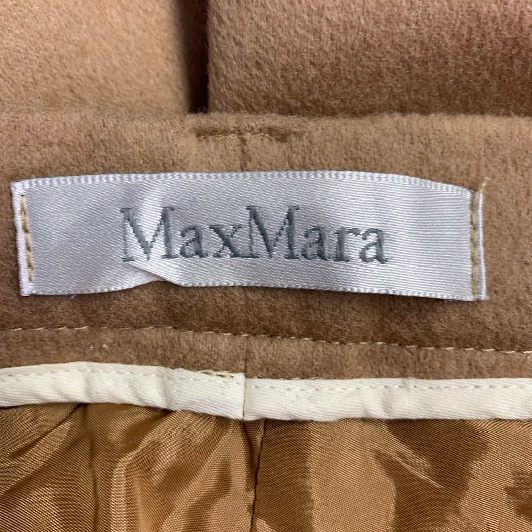 MAX MARA Size S Tan Flat Front Dress Pants