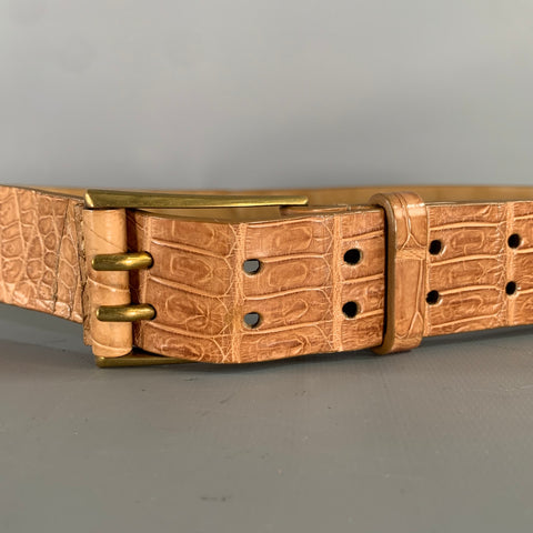 WILKES BASHFORD Tan Crocodile Belt