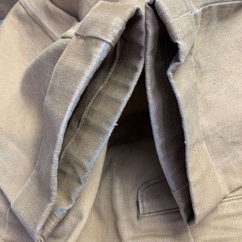 RRL by RALPH LAUREN Size 31 Khaki Cotton Cuffed Straight Button Fly Casual Pants
