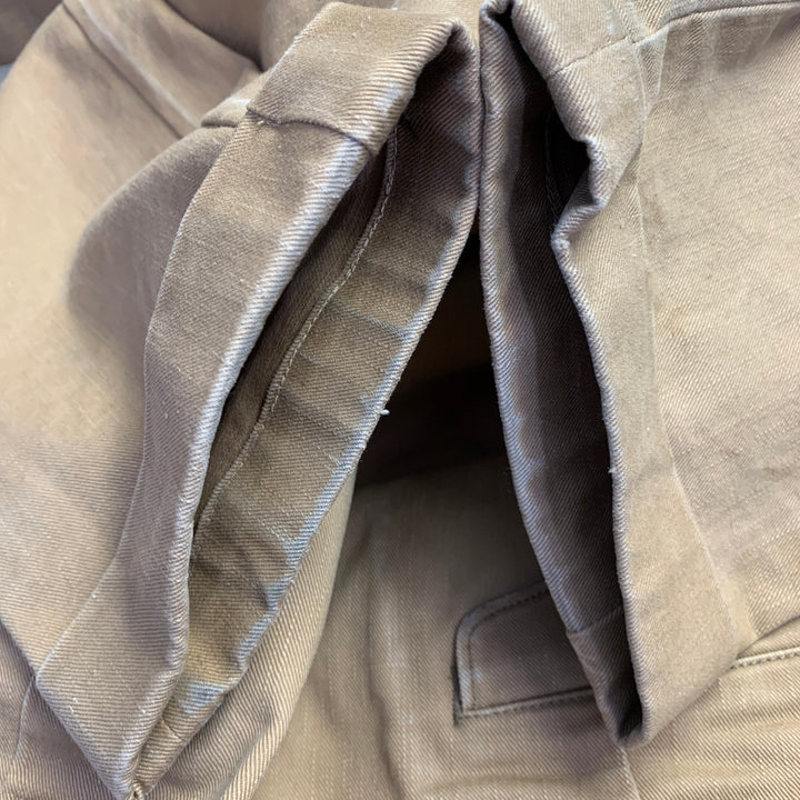 RRL by RALPH LAUREN Size 31 Khaki Cotton Cuffed Straight Button Fly Casual Pants