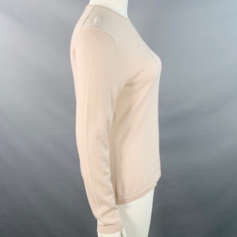 NEIMAN MARCUS Size XL Beige Cashmere Long Sleeve Pullover