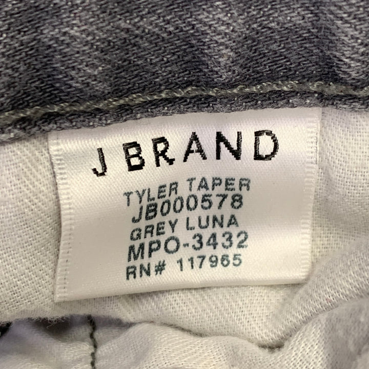 J.BRAND Size 31 Tyler Grey Cotton Blend Selvedge Denim Slim Tapered Jeans