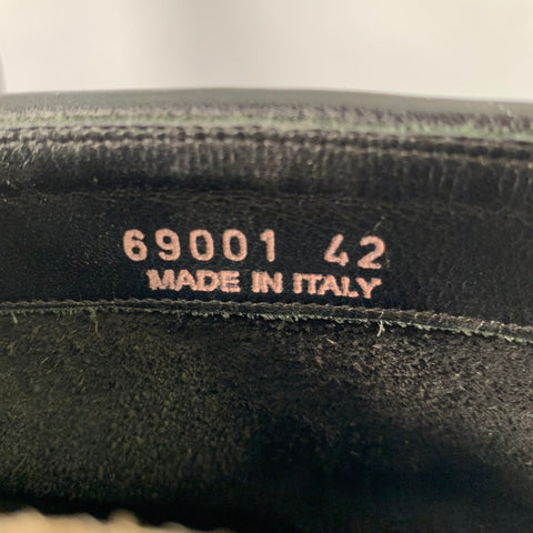 RICK OWENS Size 9 Black White Leather High Top Sneakers