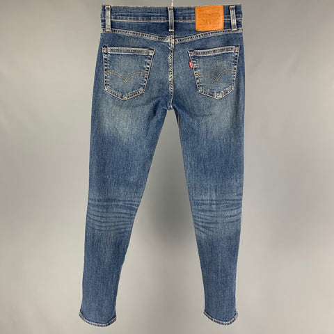 LEVI'S PREMIUM Taille 29 Jean en coton lavé bleu