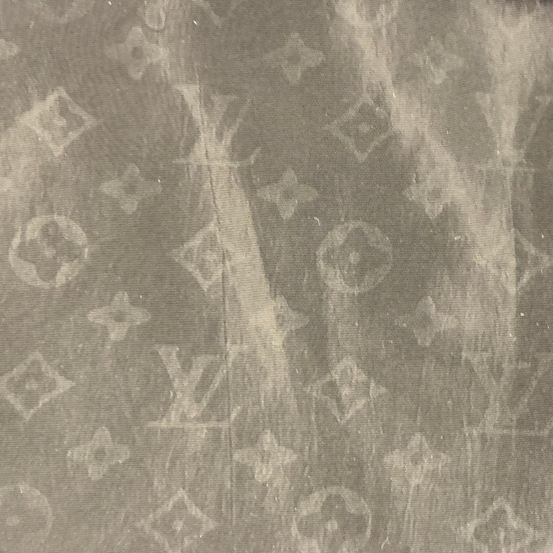 LOUIS VUITTON Size M Black Logo Nylon Drawstring Swim Trunks