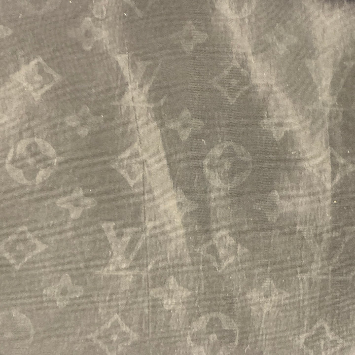 LOUIS VUITTON Size M Black Logo Nylon Drawstring Swim Trunks