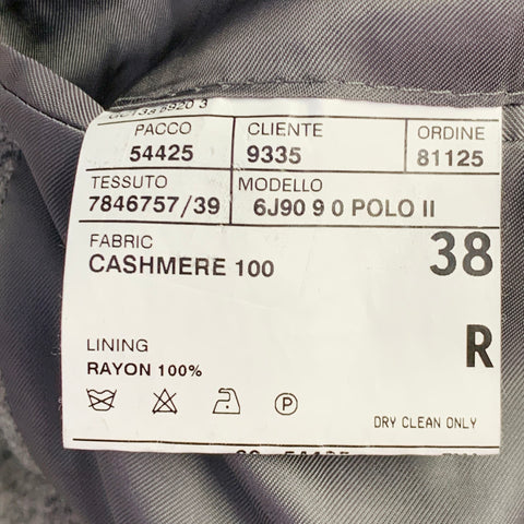 RALPH LAUREN Size 38 Regular Grey Black Window Pane Cashmere Sport Coat