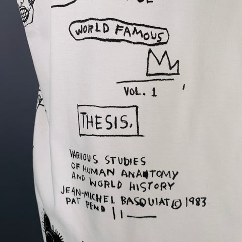JUNYA WATANABE 2022 Size M White Black Basquiat Graphic Cotton Crew Neck T-shirt