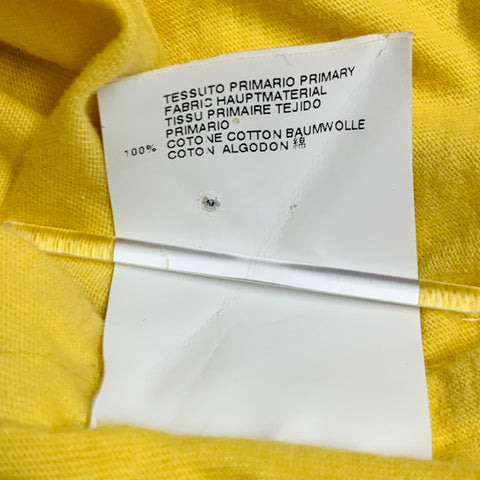 MAISON MARTIN MARGIELA Size M Yellow Cotton Side Snaps Crew Neck T-shirt